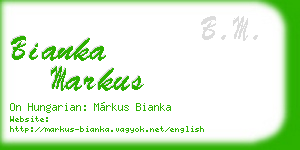 bianka markus business card